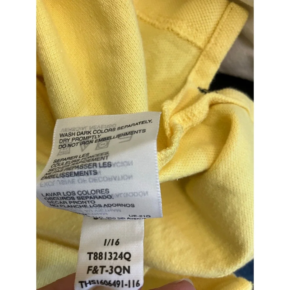 Tommy Hilfiger 2016 Butter Yellow‎ Polo Boys Size Medium 12/14